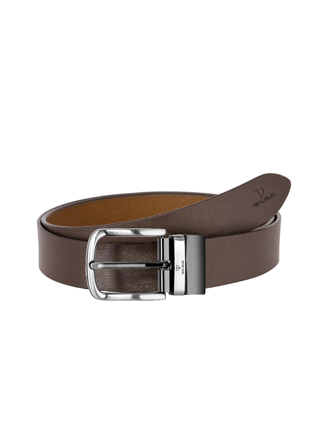 

Walrus Men Brown Textured Leather Formal Belt