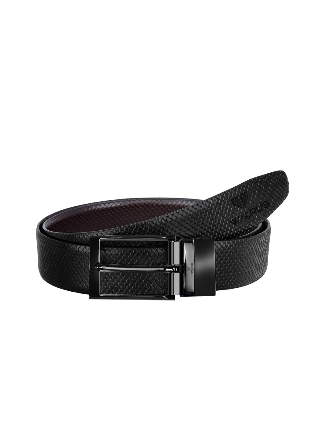 

Walrus Men Black & Brown B Series Reversible Leather Formal Belt