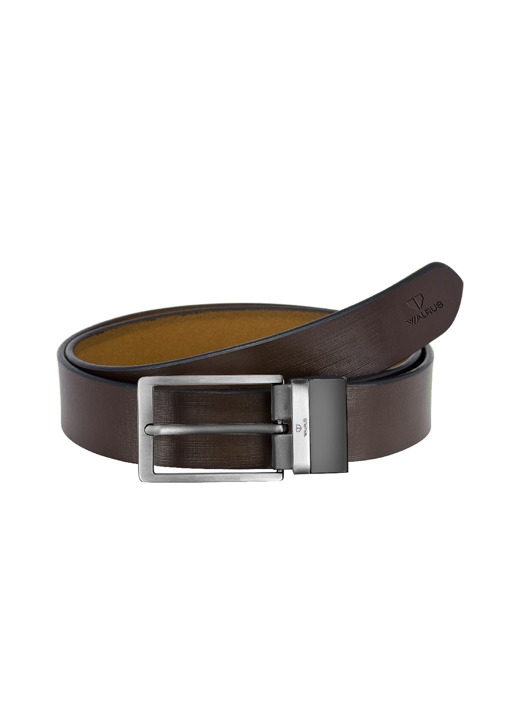 

Walrus Men Brown K Series Leather Brown Formal Belt