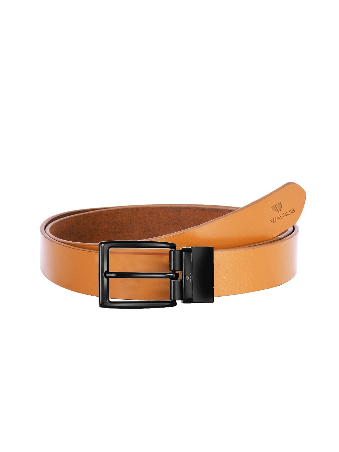 

Walrus Men Tan J Series Solid Leather Formal Belt