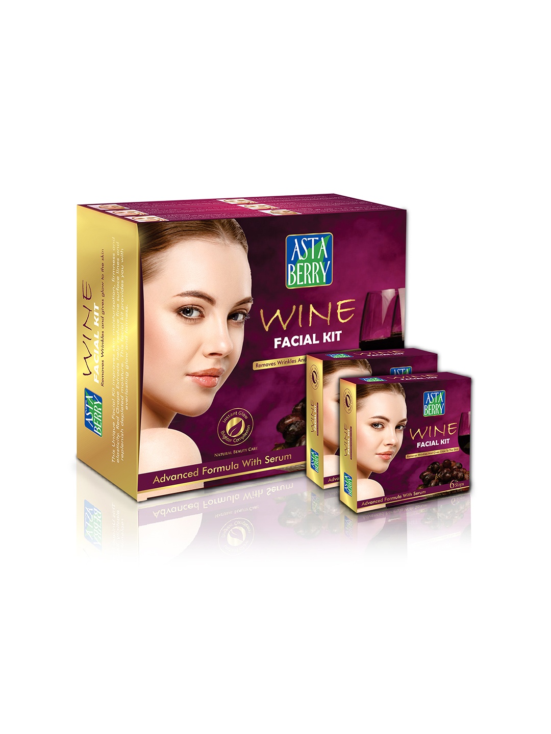

Astaberry Wine Facial Kit, Maroon