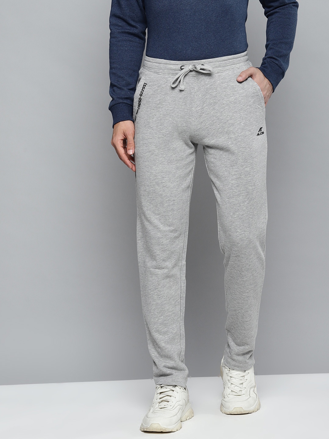 

Alcis Men Grey Melange Solid Joggers