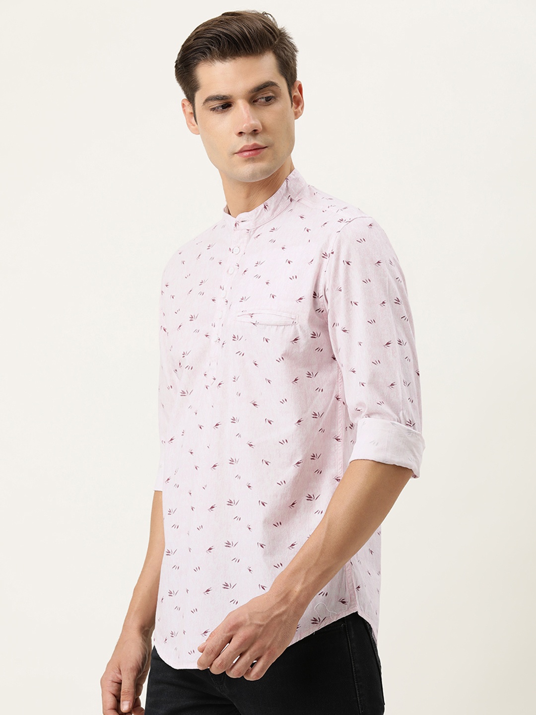 

IVOC Men Pink Printed Kurta