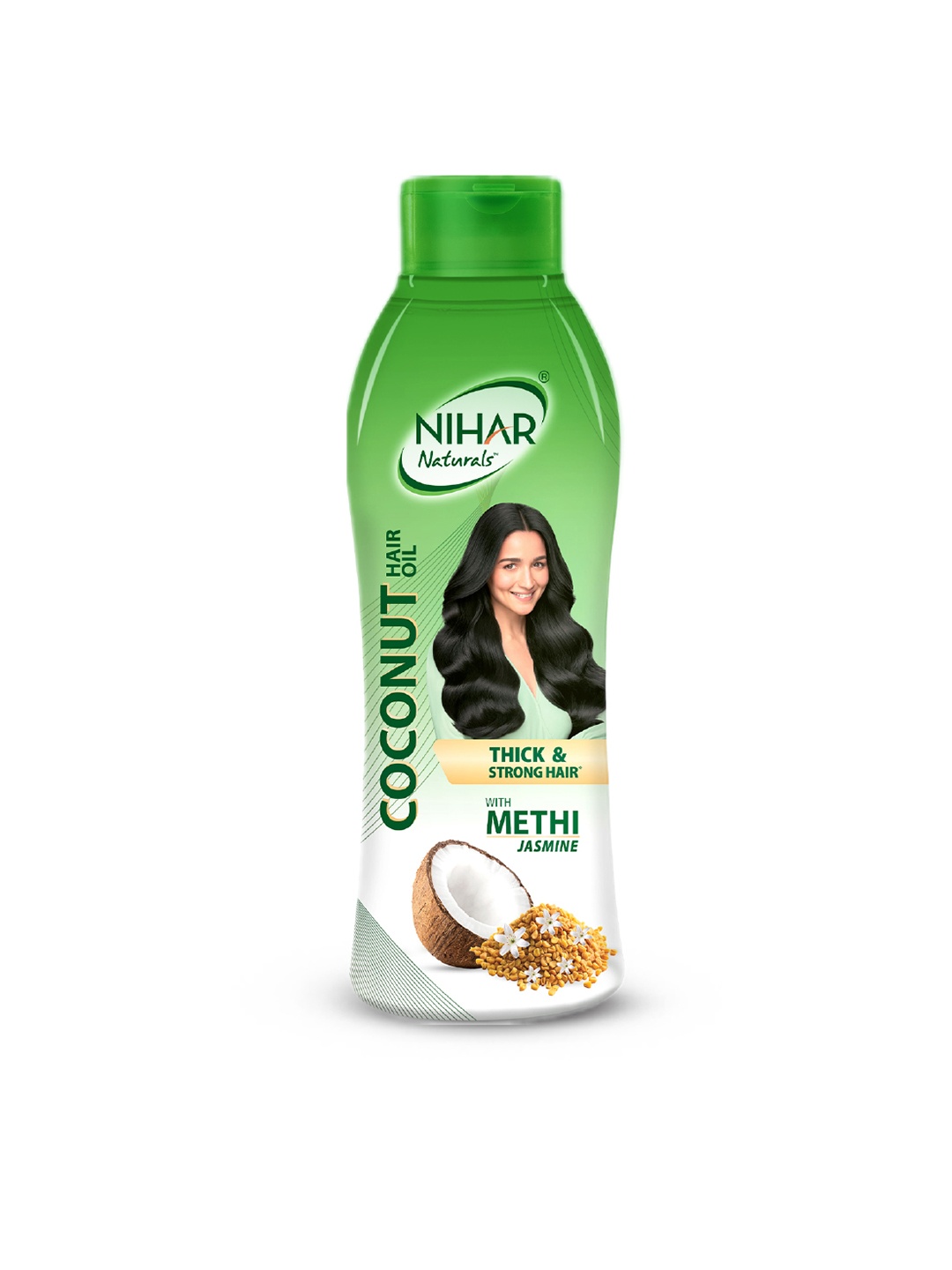 

Nihar Naturals Coconut Hair Oil with Methi & Jasmine - 400 ml, Green