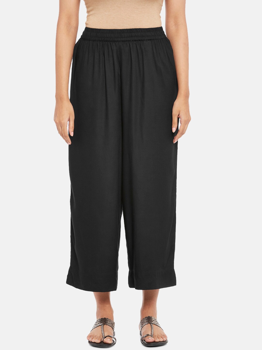 

RANGMANCH BY PANTALOONS Women Black Solid