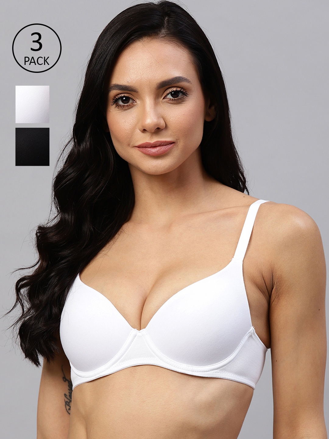 

Marks & Spencer Pack of 3 Underwired Lightly Padded Everyday Bra T33321, White