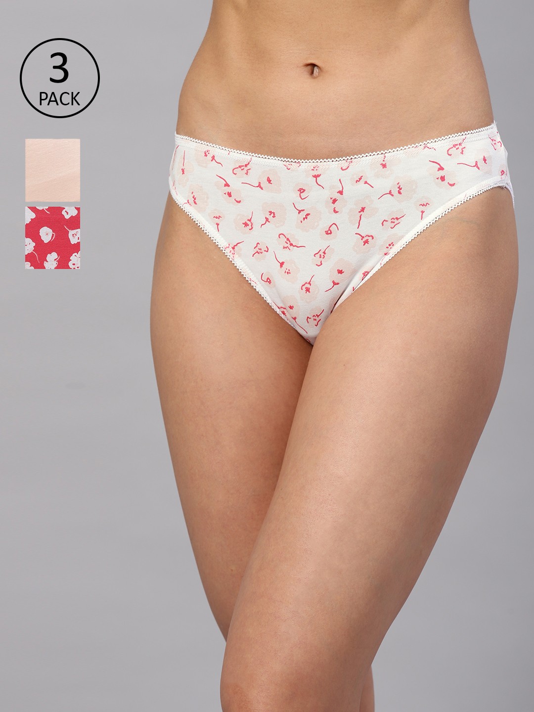 

Marks & Spencer Women Pack of 3 Bikini Briefs T612040, Pink