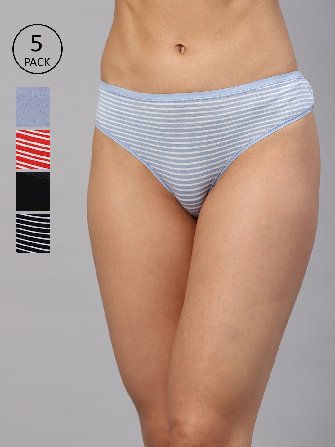 

Marks & Spencer Women Pack of 5 Sustainable Bikini Briefs T613498BNAVY, Blue