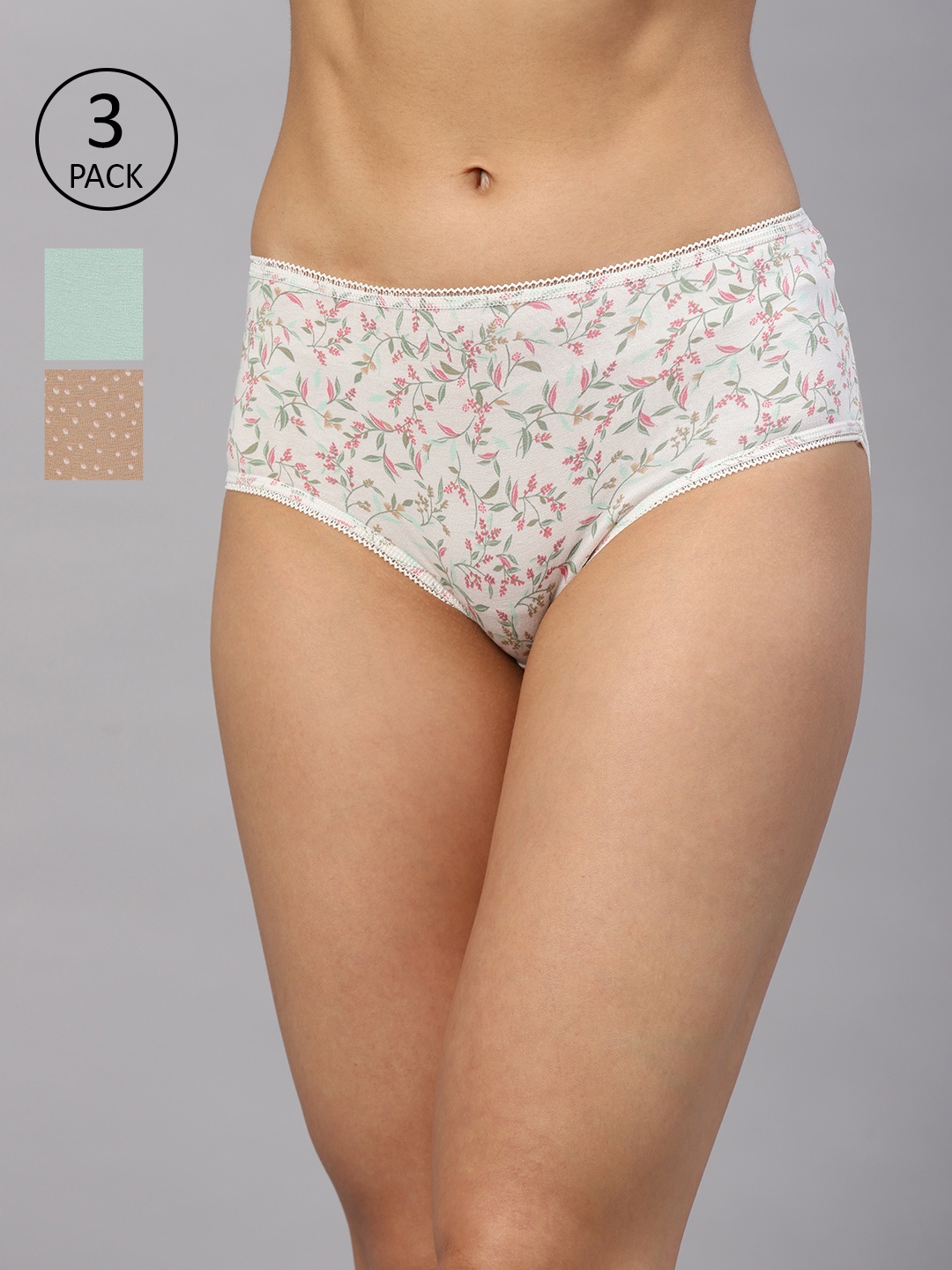 

Marks & Spencer Women Pack Of 3 Knitted Basic Briefs T614962KNAVY MIX, Beige