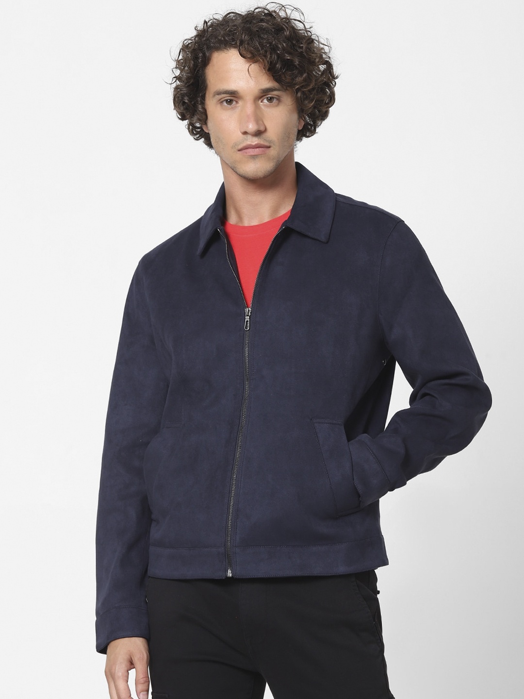 

Celio Men Navy Blue Tailored Jacket