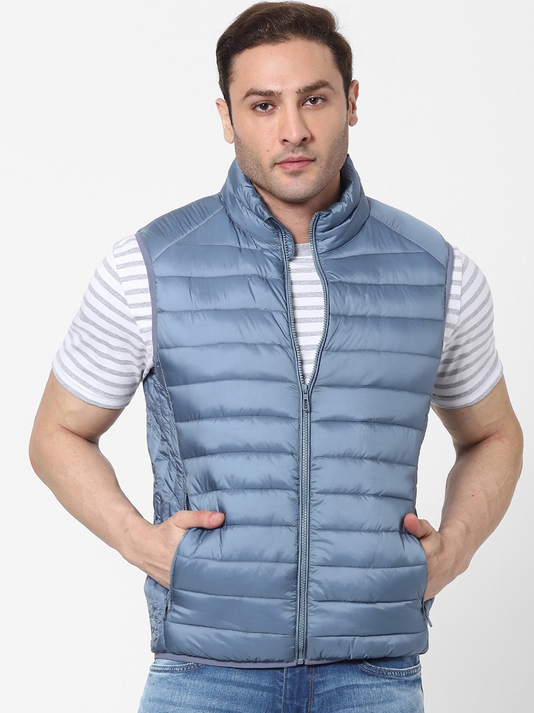 

Celio Men Blue Puffer Jacket