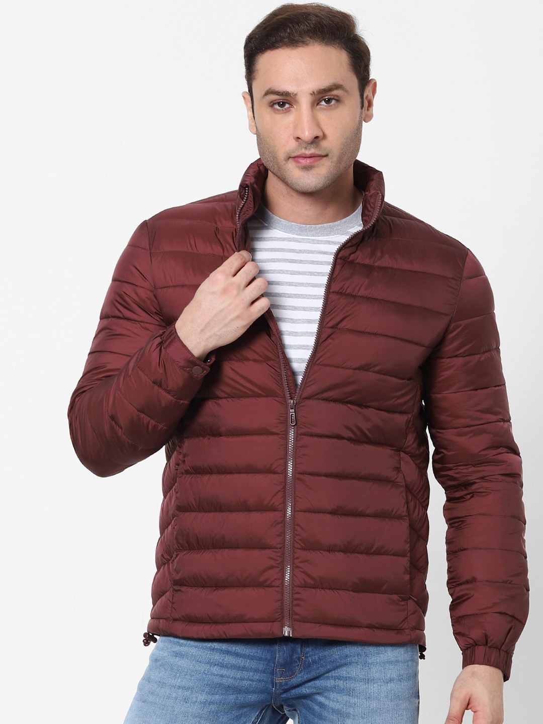 

Celio Men Burgundy Padded Jacket