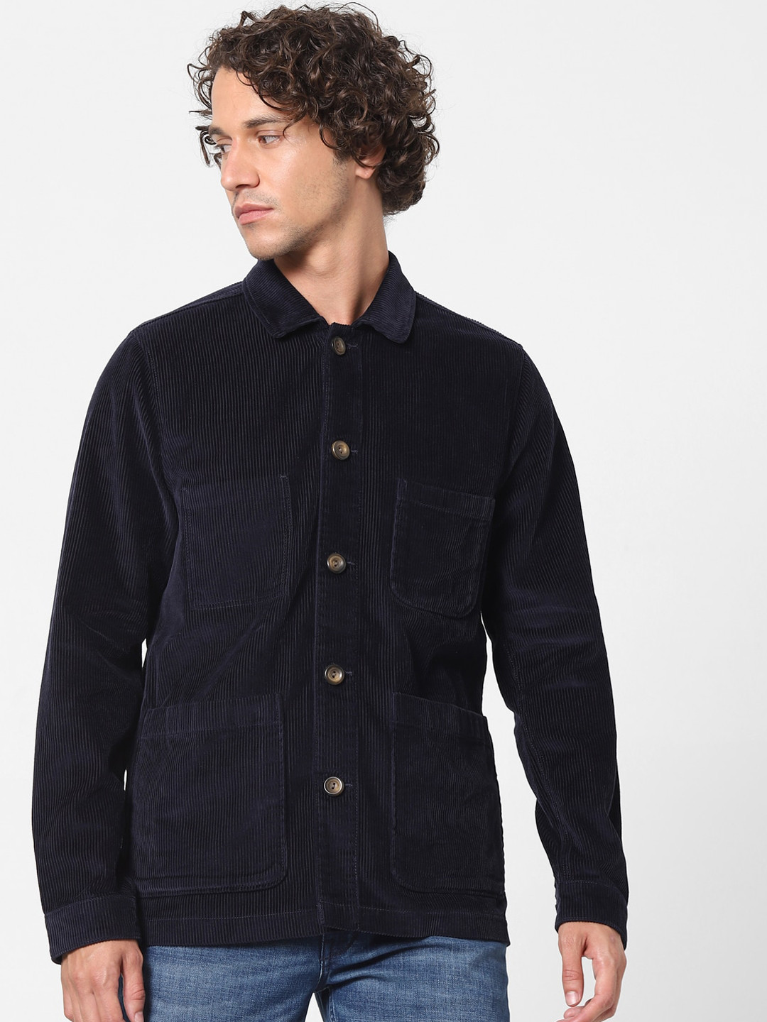 

Celio Men Navy Blue Tailored Jacket