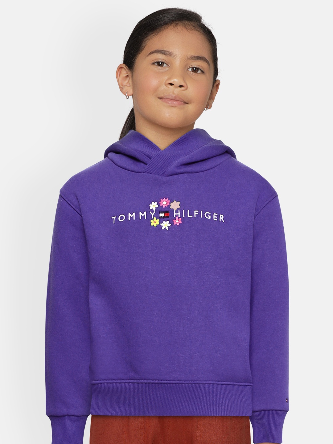 

Tommy Hilfiger Girls Blue Hooded Sweatshirt