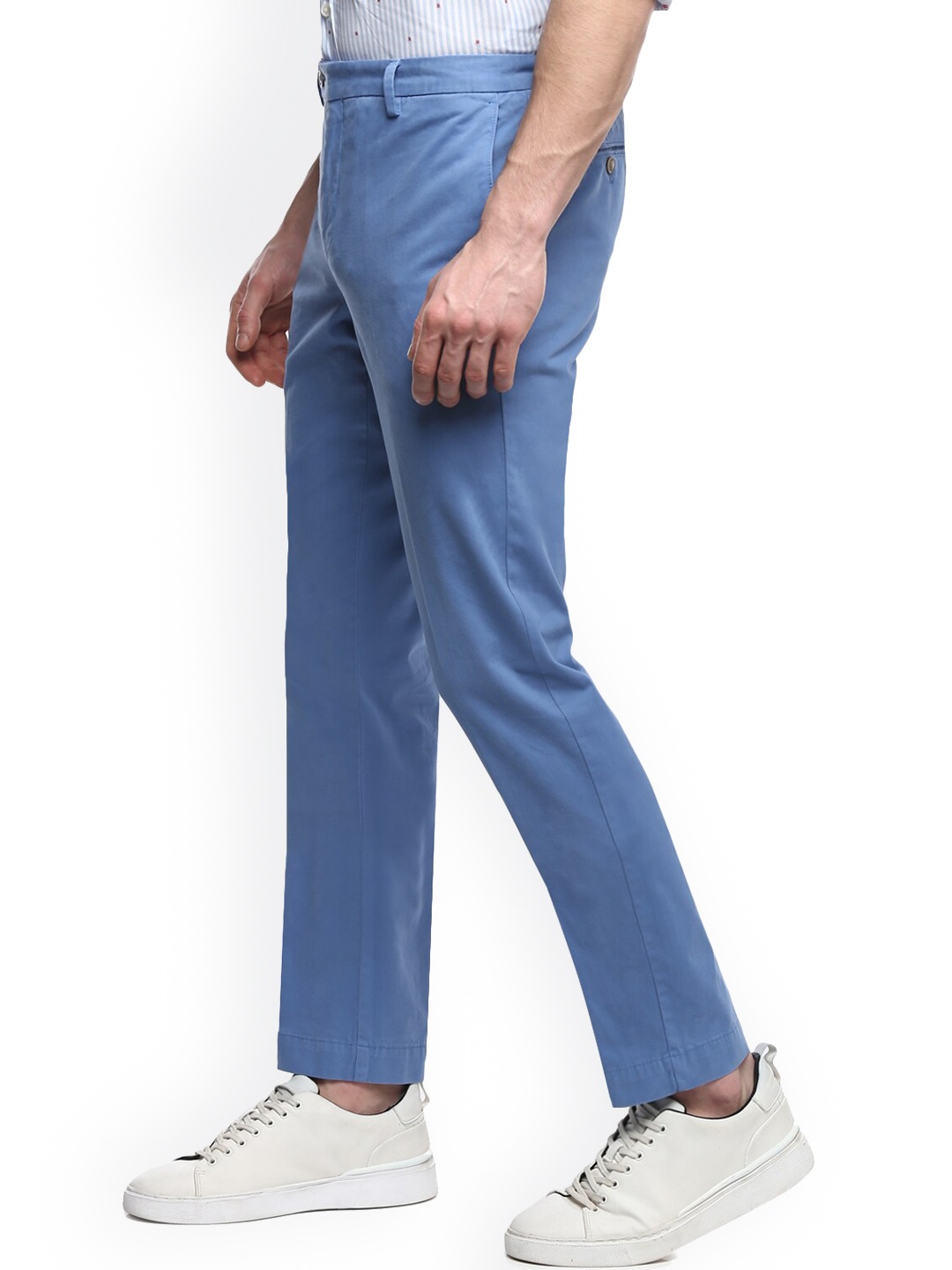 

HACKETT LONDON Men Blue Cotton Trousers