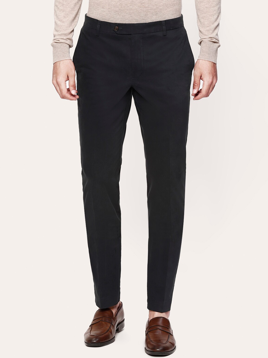 

HACKETT LONDON Men Navy Blue Trousers