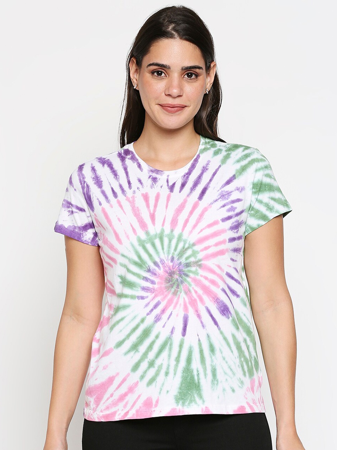 

20Dresses Women White Tie and Dye Dyed T-shirt
