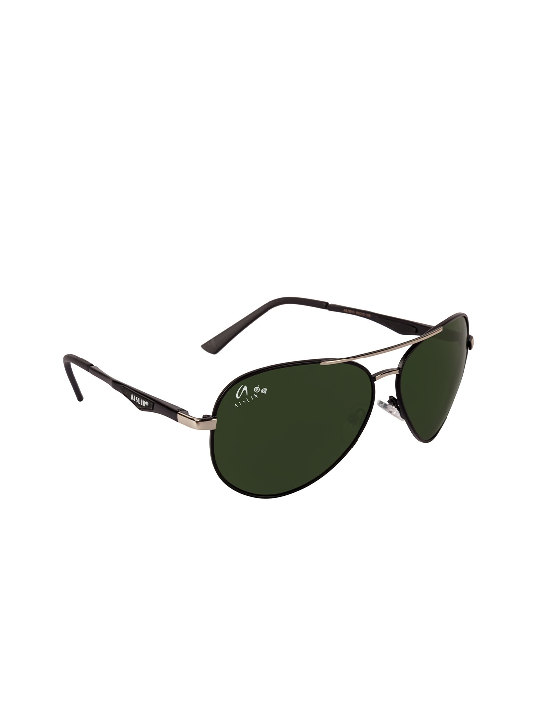 

AISLIN Unisex Green Lens Aviator Sunglasses with UV Protected Lens 14310-55-AS-3510