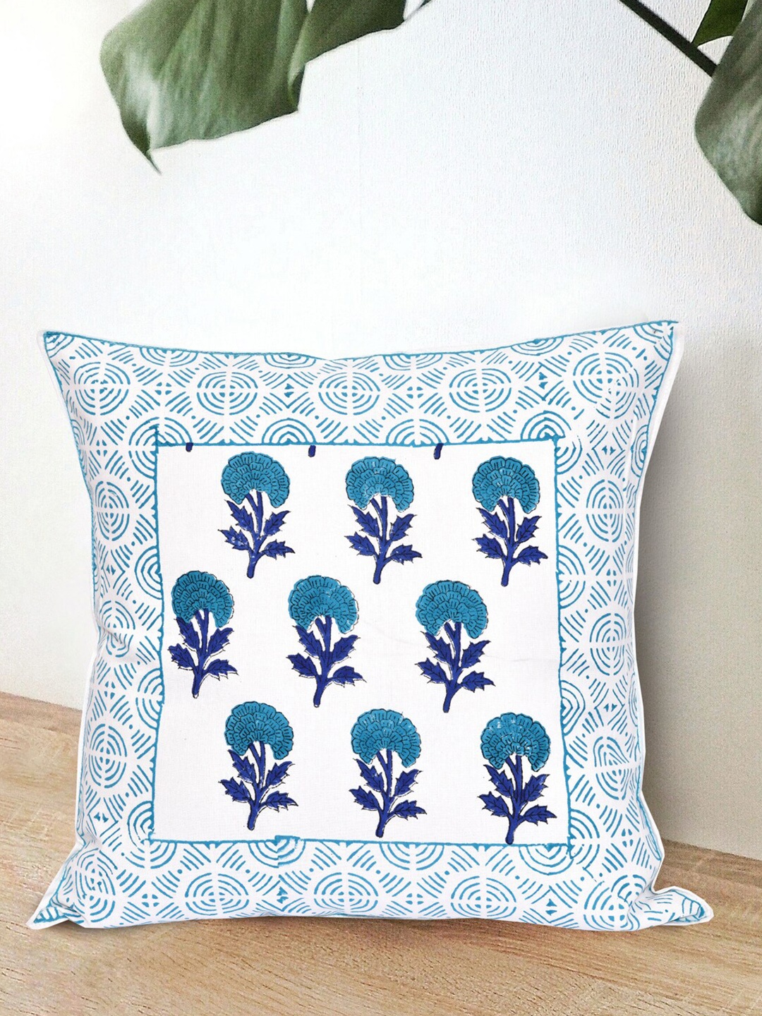 

Gulaab Jaipur Blue & White Set of 5 Ethnic Motifs Square Cushion Covers