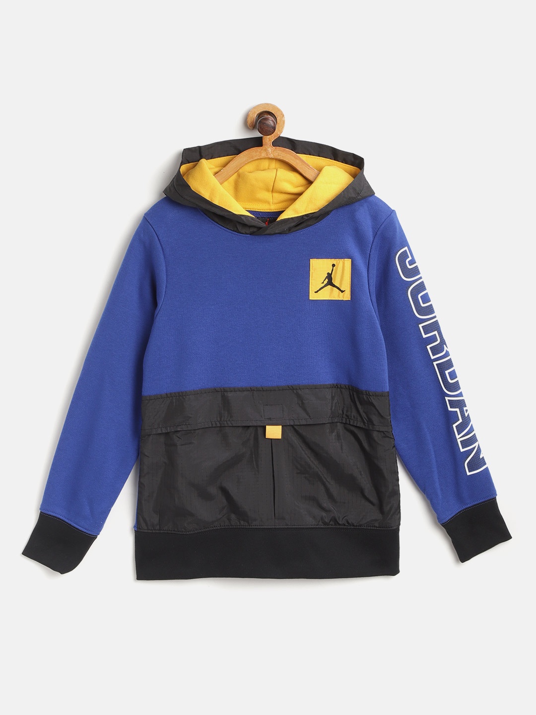 

Jordan Boys Blue & Black Colourblocked Next Utility Hooded Pullover