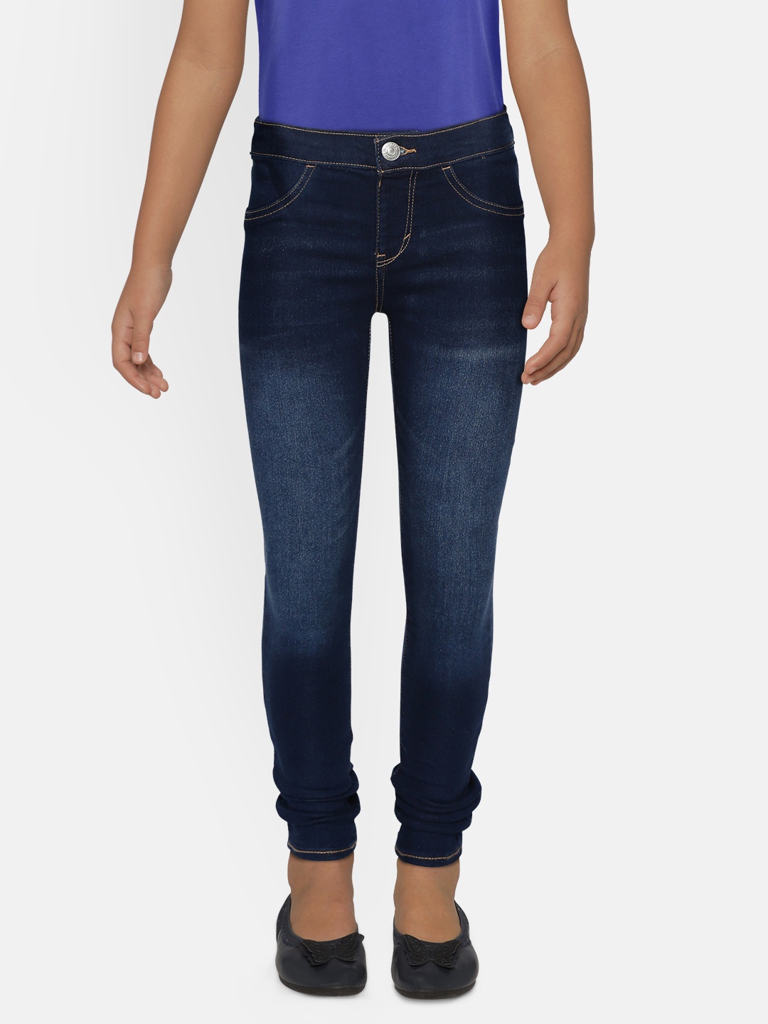 

Levis Girls Blue Skin Tight Skinny Fit Heavy Fade Stretchable Jeans