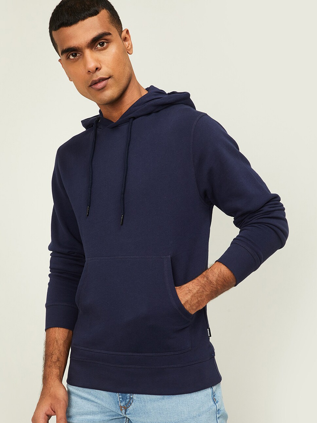 Denimize by Fame Forever Men Navy Blue Hooded Sweatshirt - buy at the ...