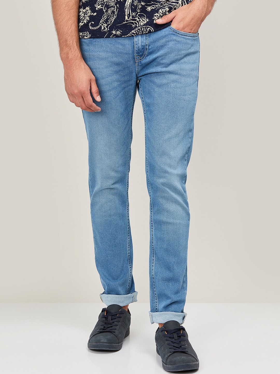 

Denimize by Fame Forever Men Blue Slim Fit Light Fade Jeans
