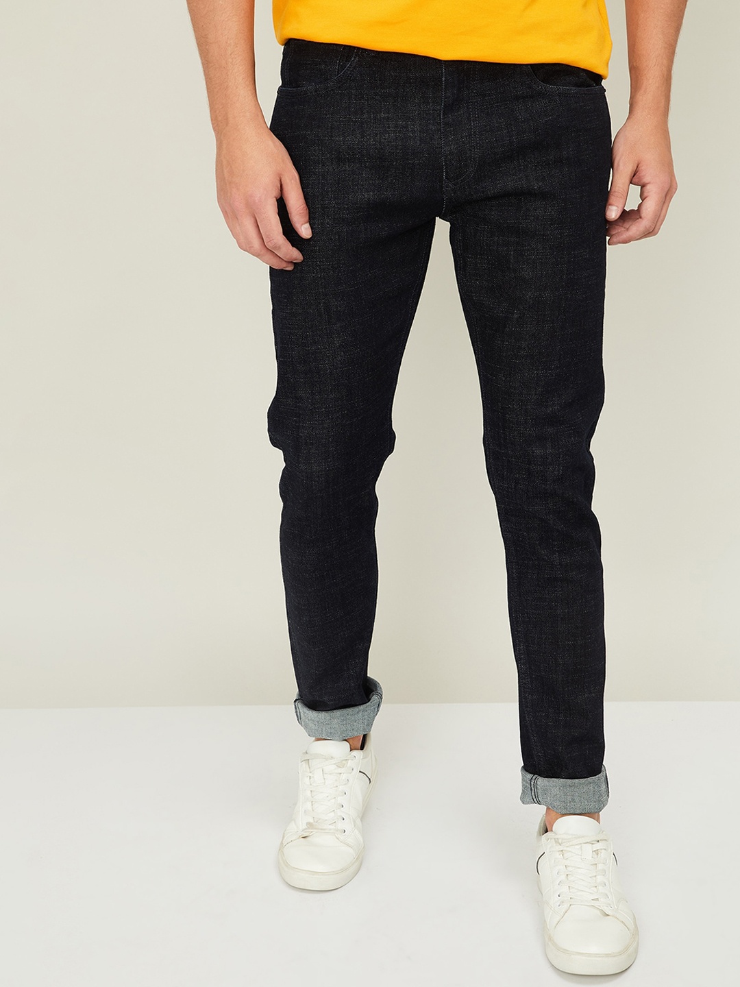 

Denimize by Fame Forever Men Black Mid Rise Slim Fit Jeans