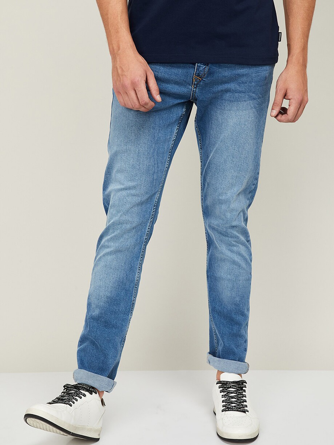 

Denimize by Fame Forever Men Blue Skinny Fit Mid-Rise Jeans