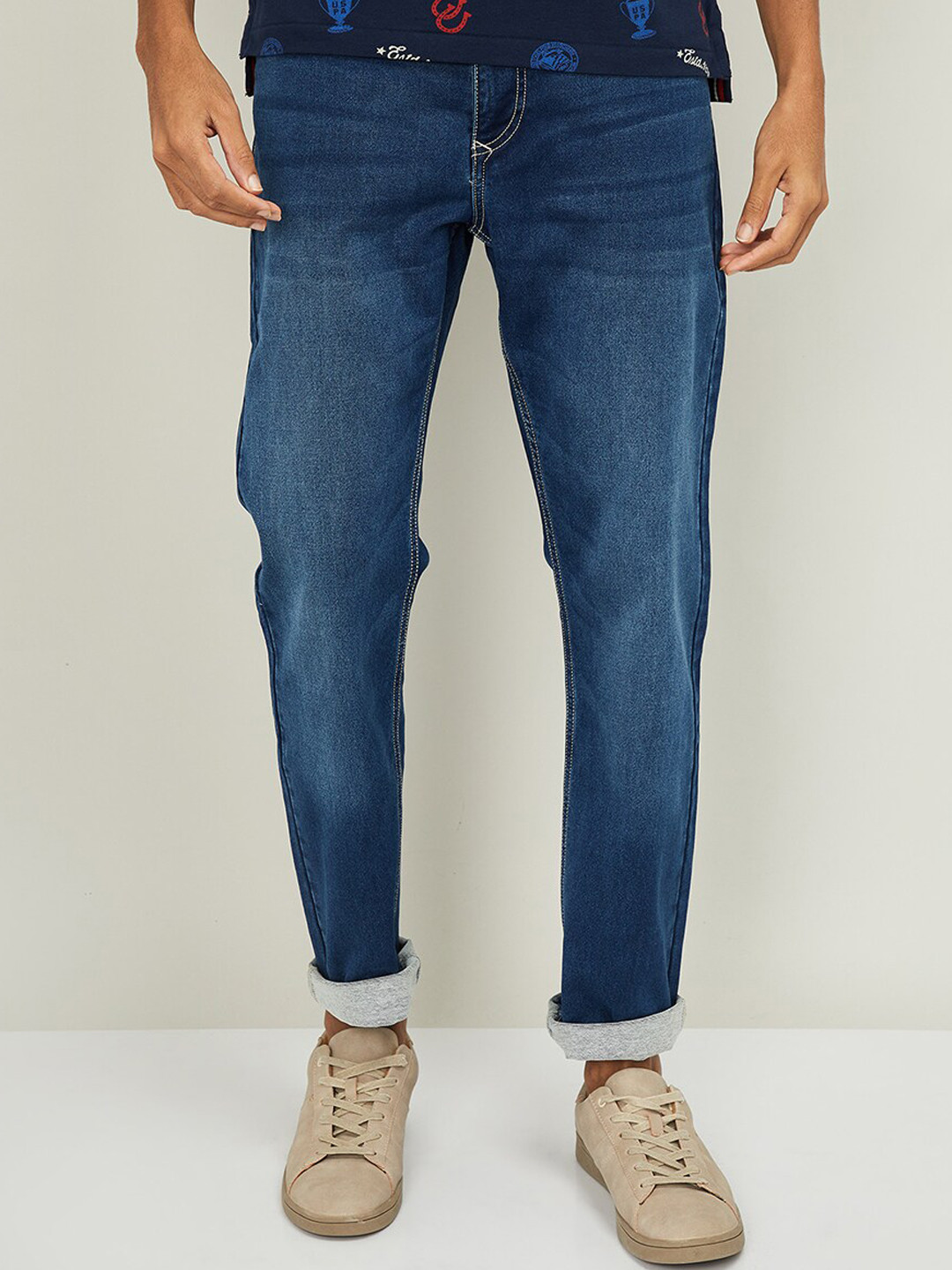 

Denimize by Fame Forever Men Blue Slim Fit Light Fade Jeans