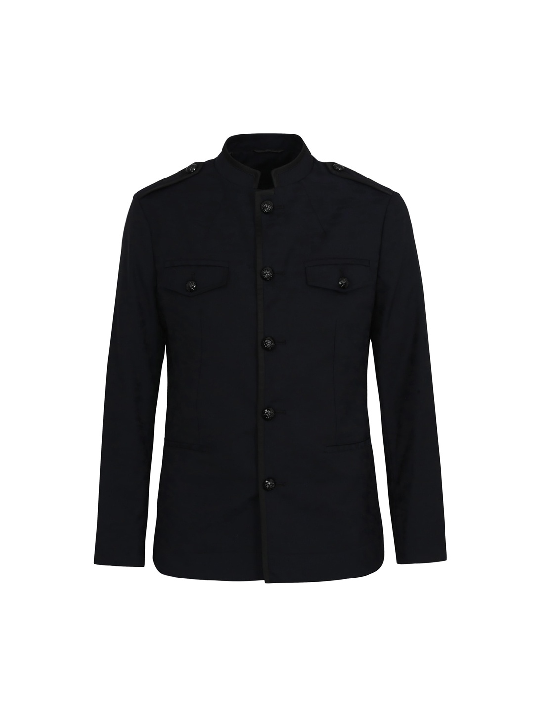 

JOHN VARVATOS Men Navy Blue Open Front Jacket