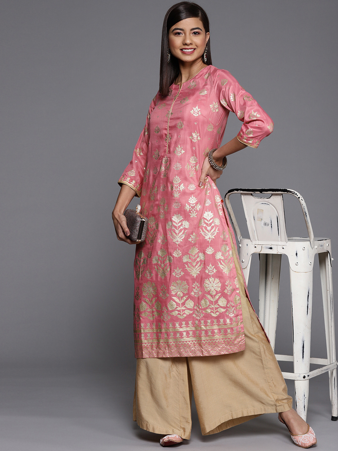 

Biba Women Rose Floral Printed Kurta