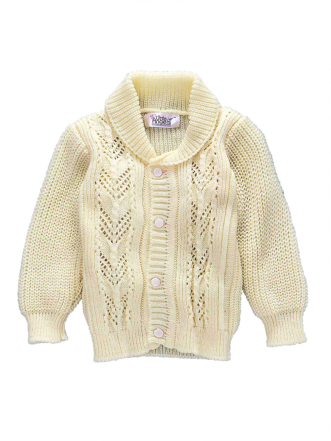 

Little Angels Girls Cream-Coloured Cardigan
