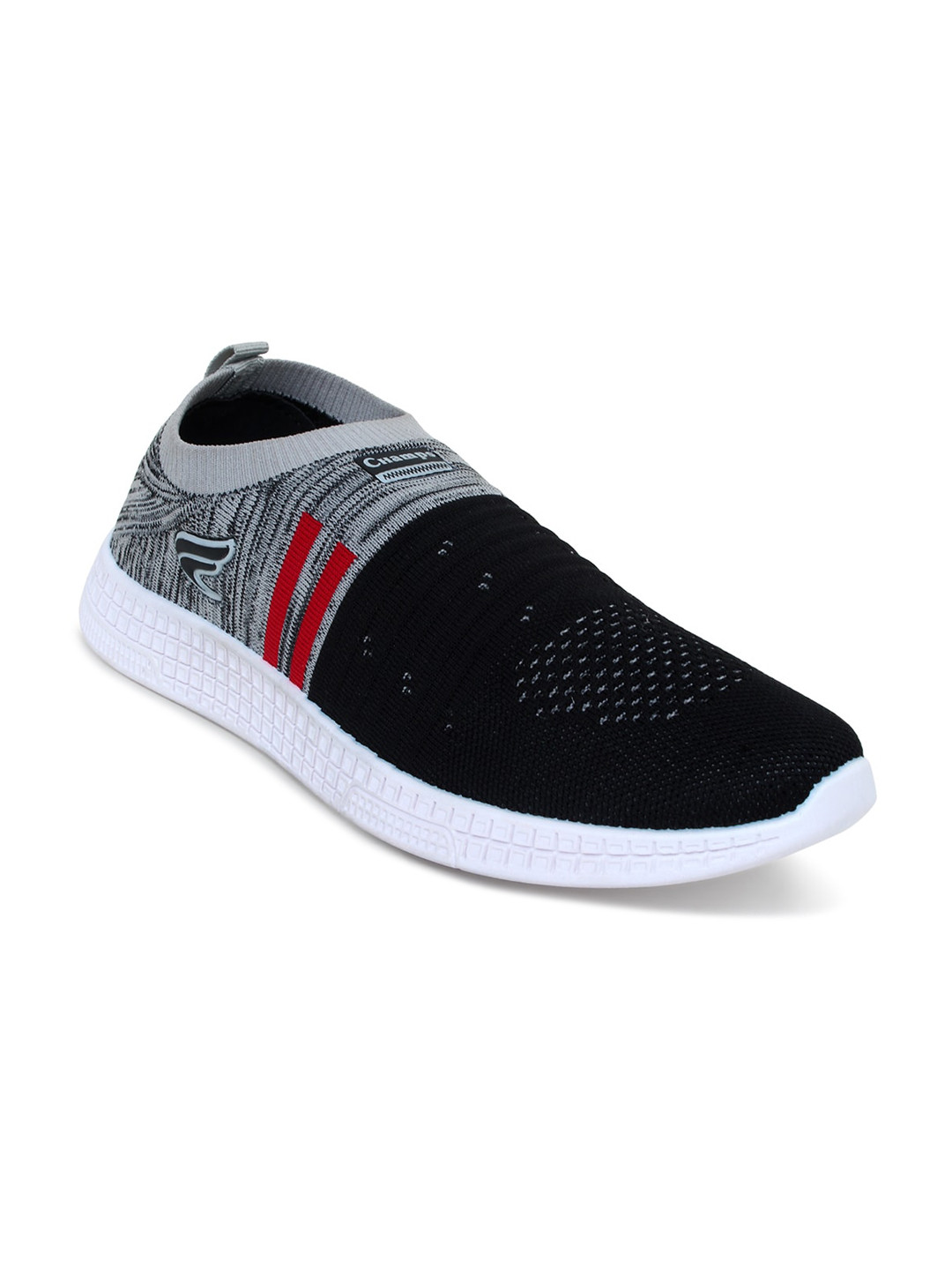 

Champs Men Black Woven Design Slip-On Sneakers