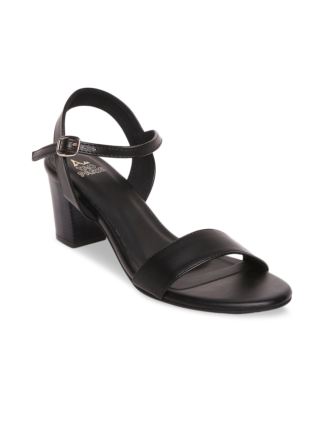 

Tao Paris Women Black Solid Block Sandals