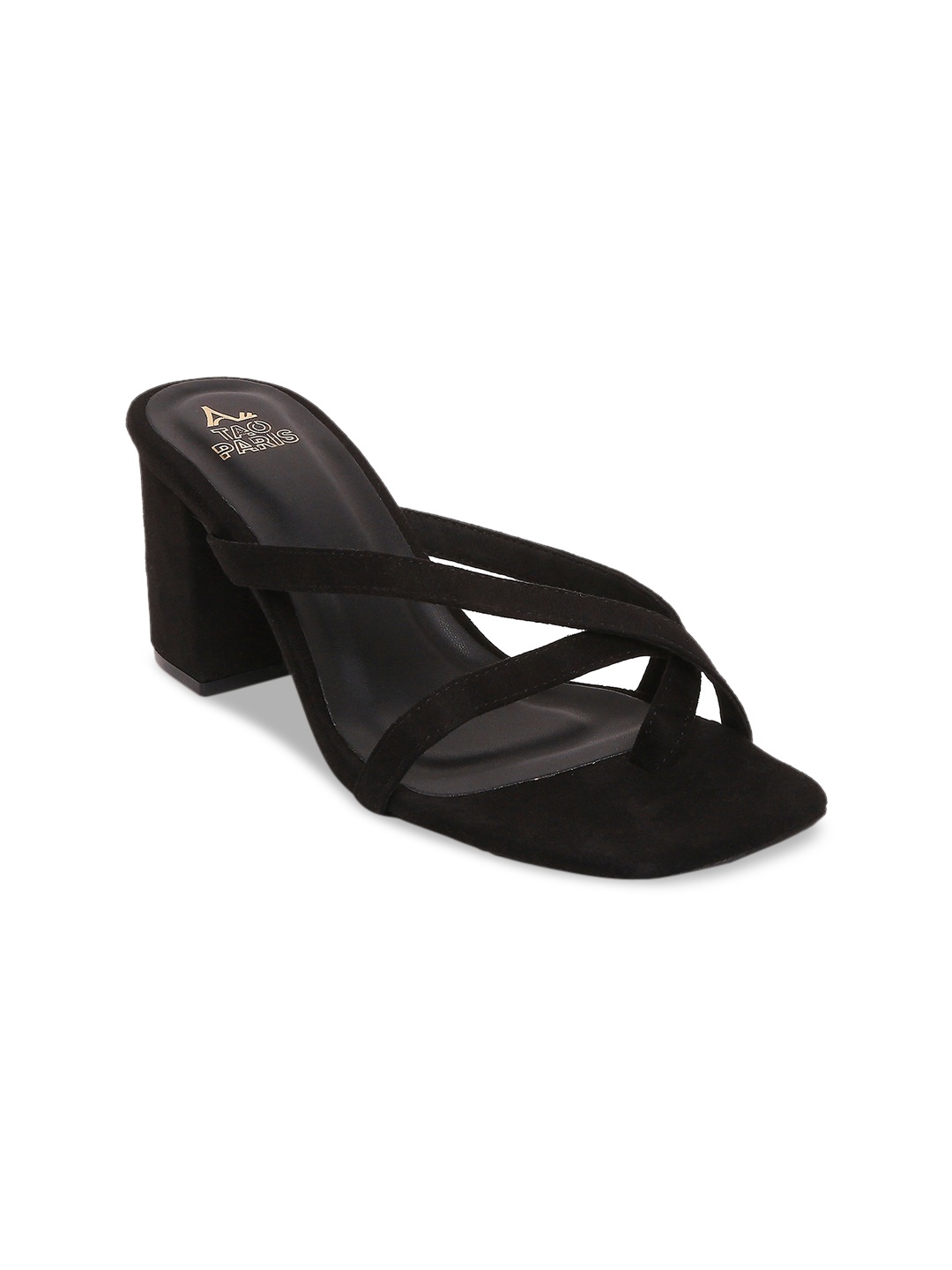 

Tao Paris Women Black Solid Block Sandals