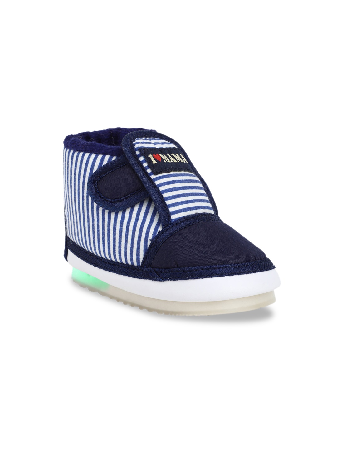 

CHiU Kids Blue Striped LED Light Slip-On Sneakers With Chu Chu Musical Sound