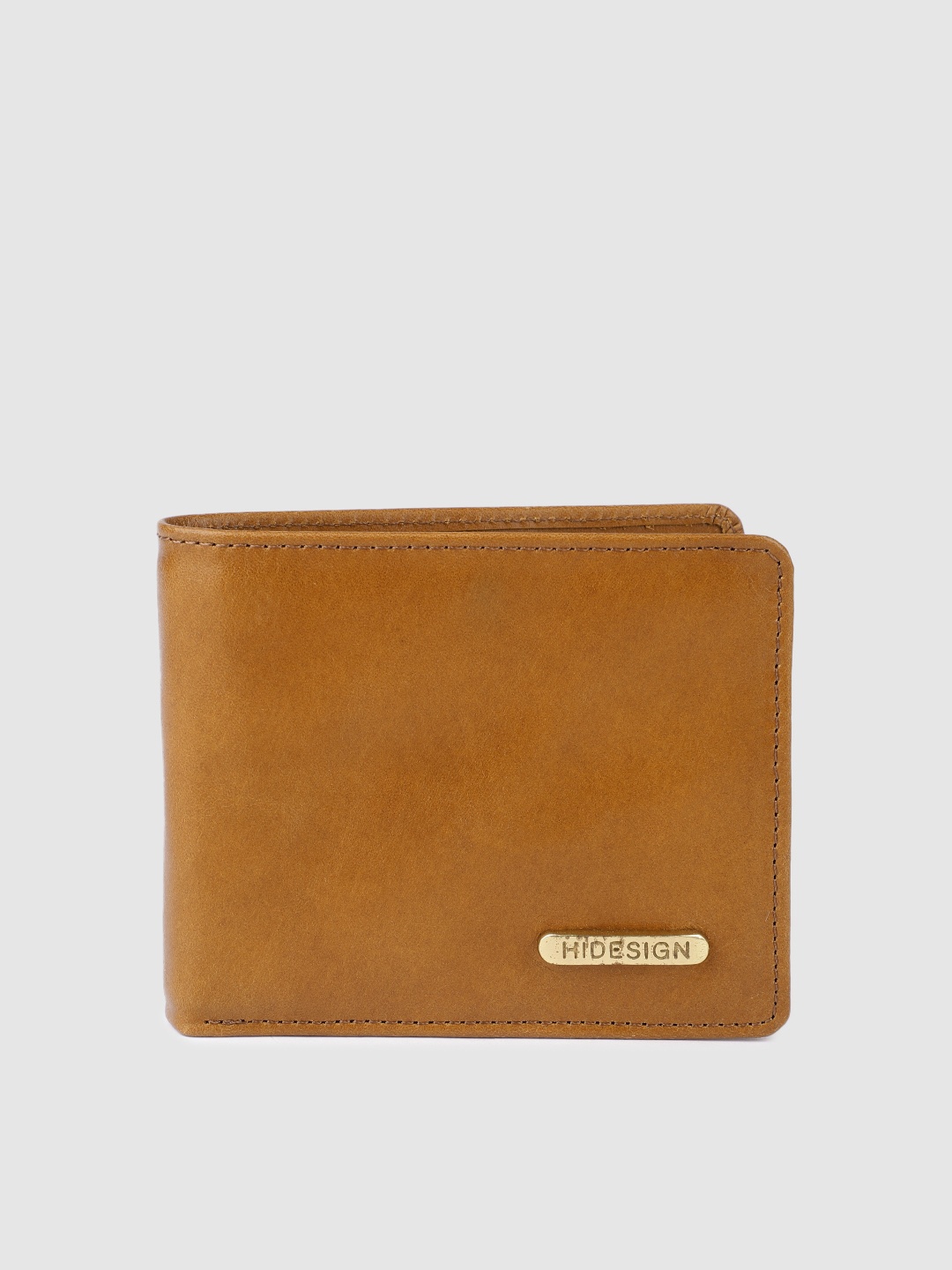 

Hidesign Men Tan Brown Leather Two Fold Wallet