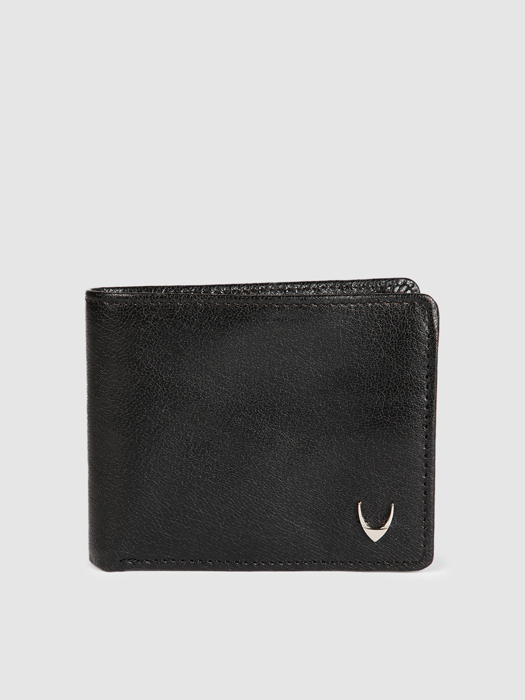 

Hidesign Men Black Leather Two Fold Wallet