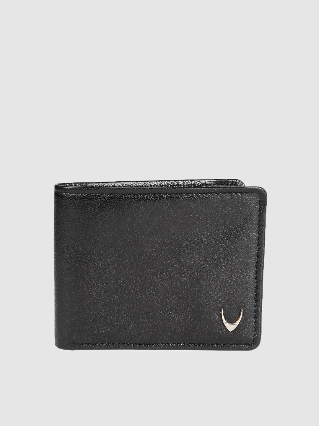 

Hidesign Men Black Leather Two Fold Wallet