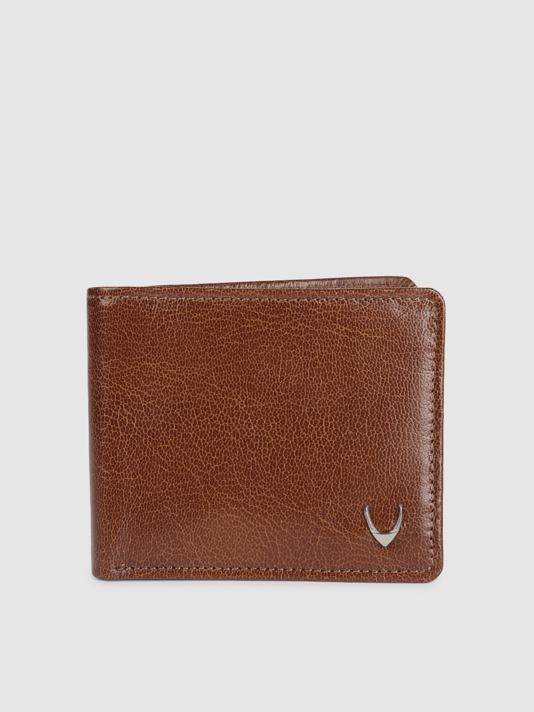 

Hidesign Men Tan Textured Leather Two Fold Wallet