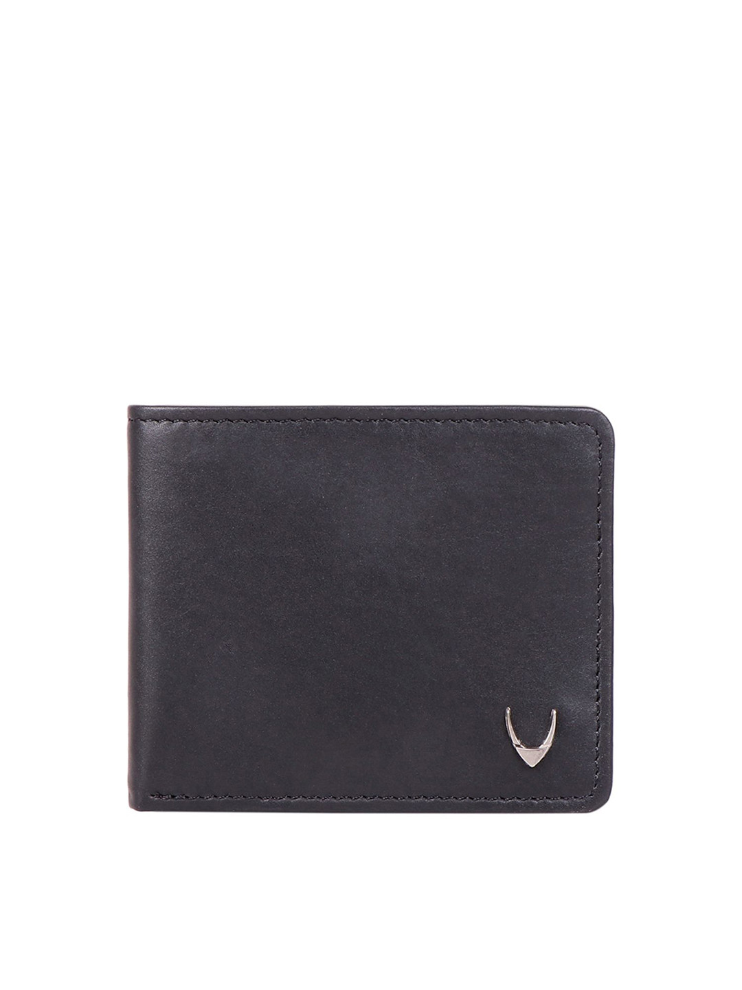 

Hidesign Men Black Leather Two Fold Wallet