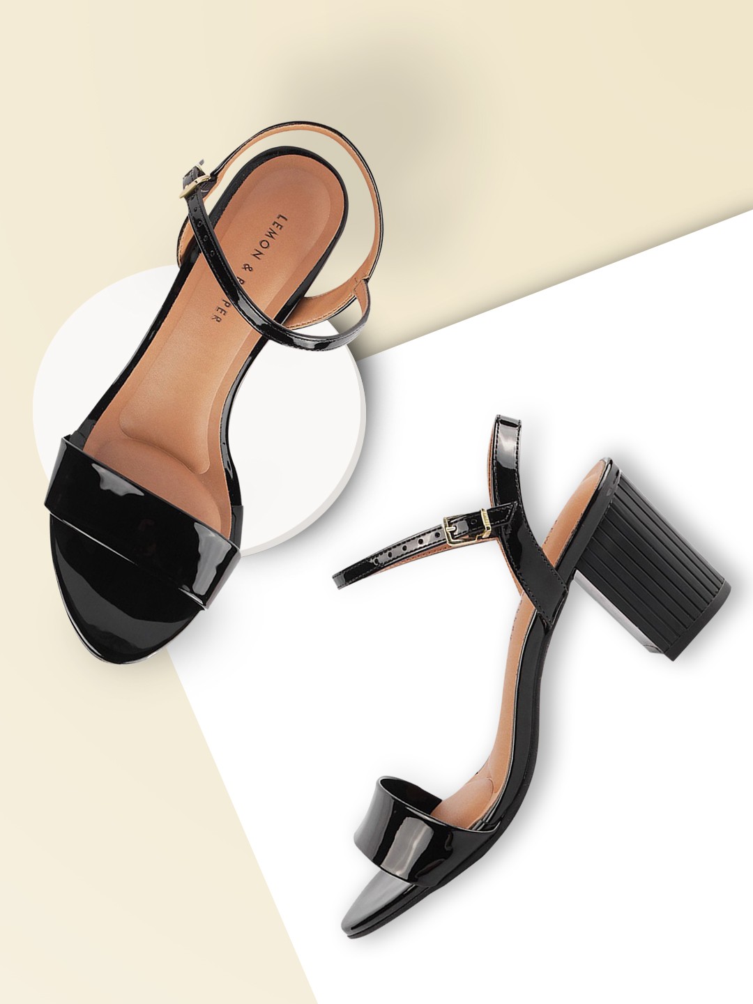 

LEMON & PEPPER Black & Brown Block Heels