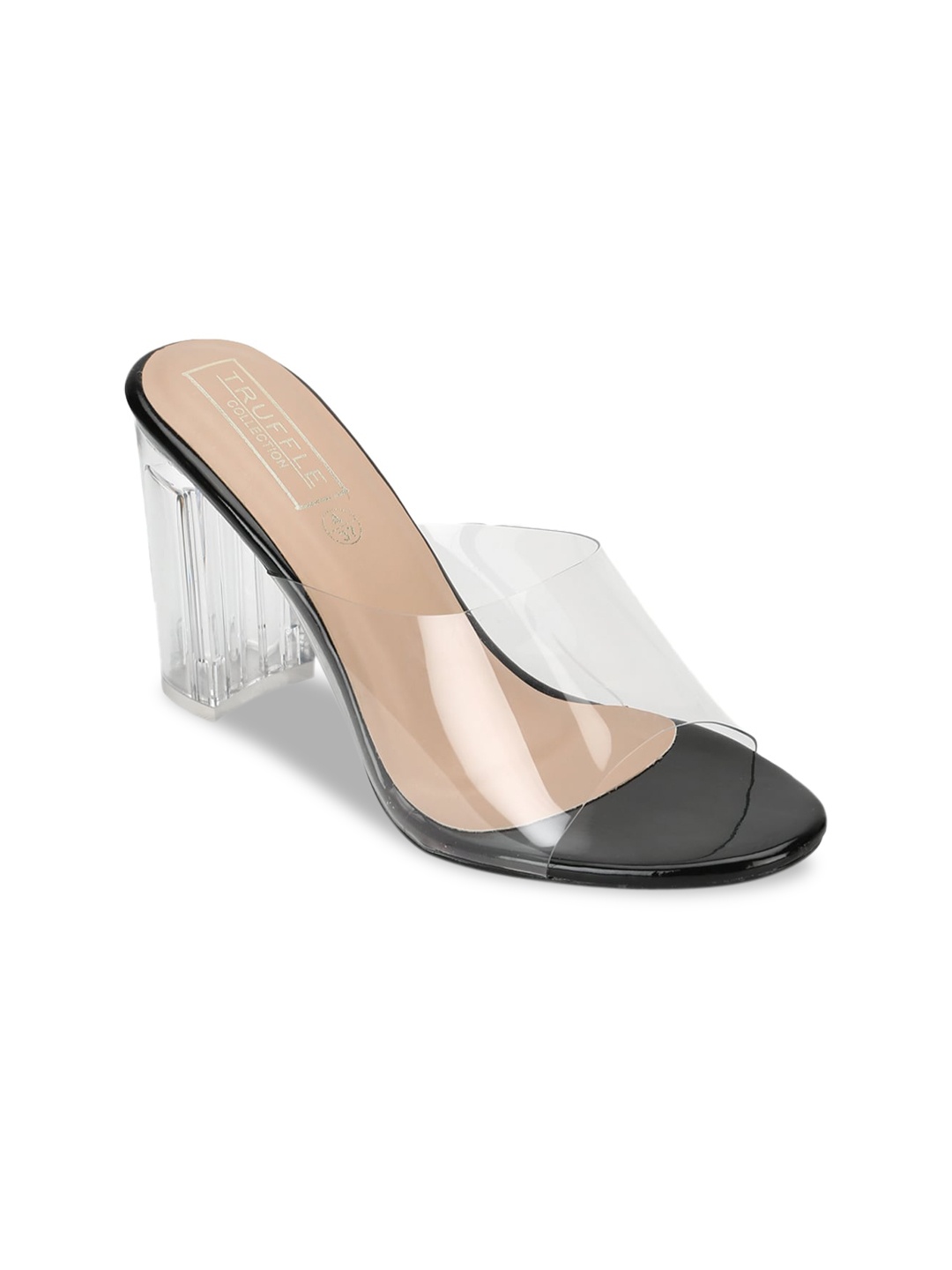 

Truffle Collection Black Solid Block Heels