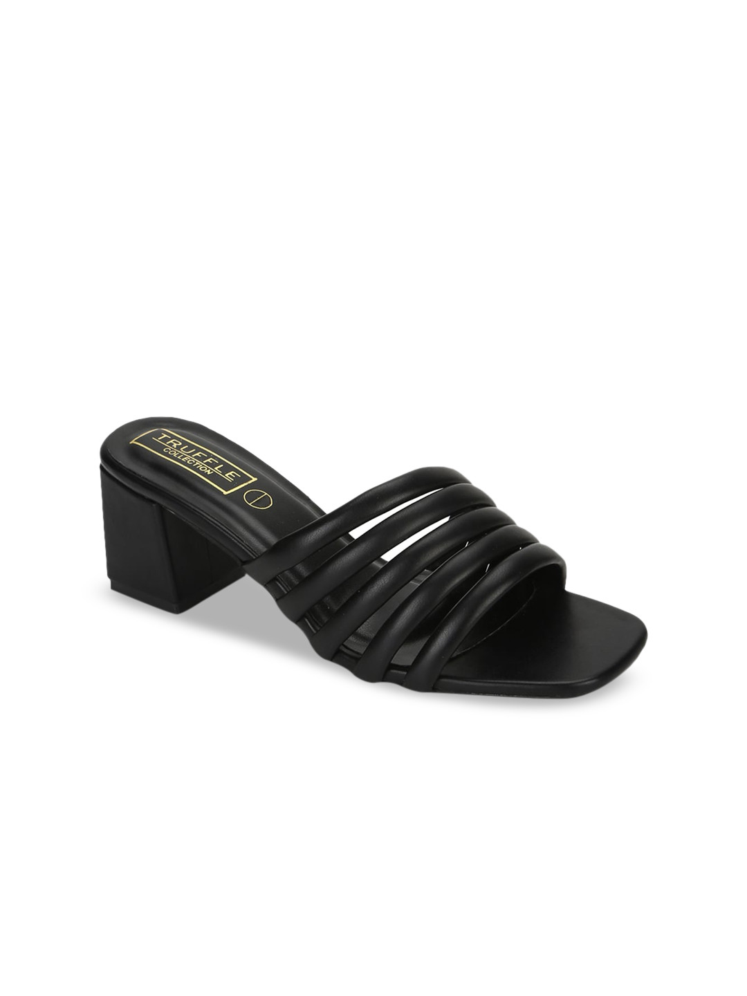 

Truffle Collection Women Black Solid Block Heels