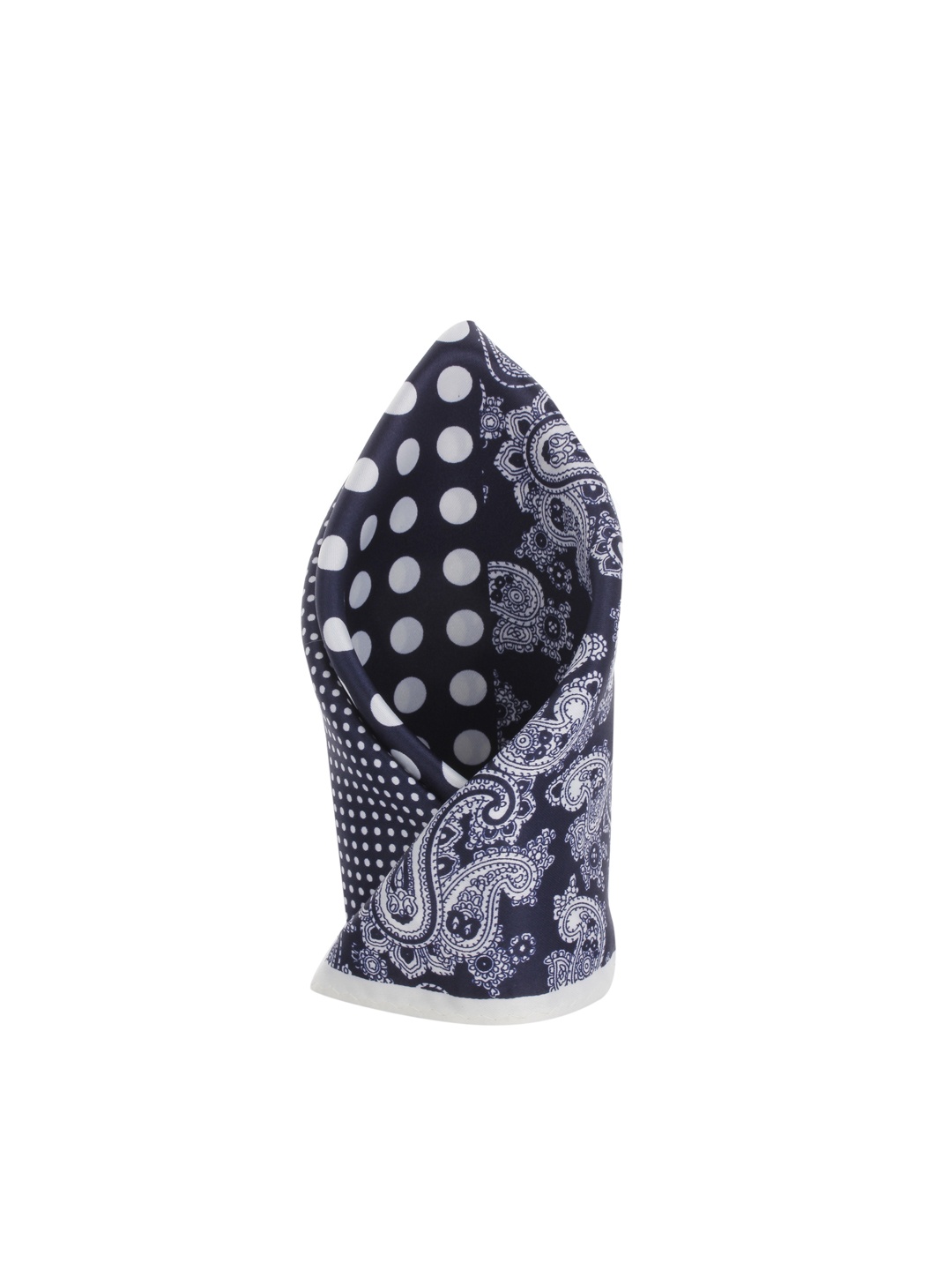 

Alvaro Castagnino Black & White Paisley & Polka Dot Print Pocket Square