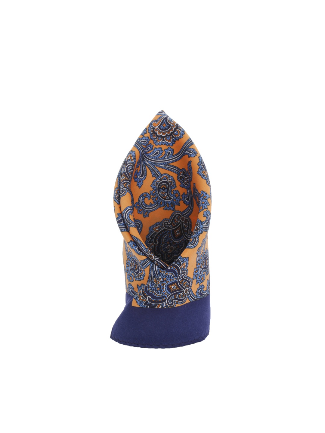 

Alvaro Castagnino Orange & Blue Printed Pocket Square