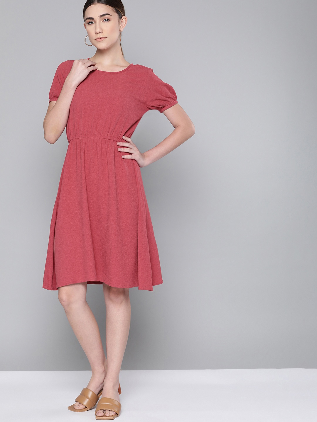 

Chemistry Dusty Pink Fit & Flare Dress