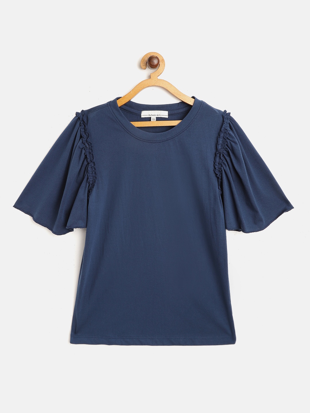 

UTH by Roadster Navy Blue Cotton Regular Top