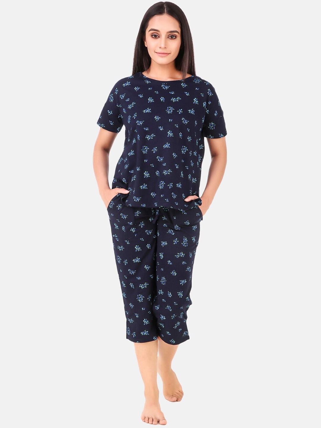 

Masha Women Navy Blue Floral